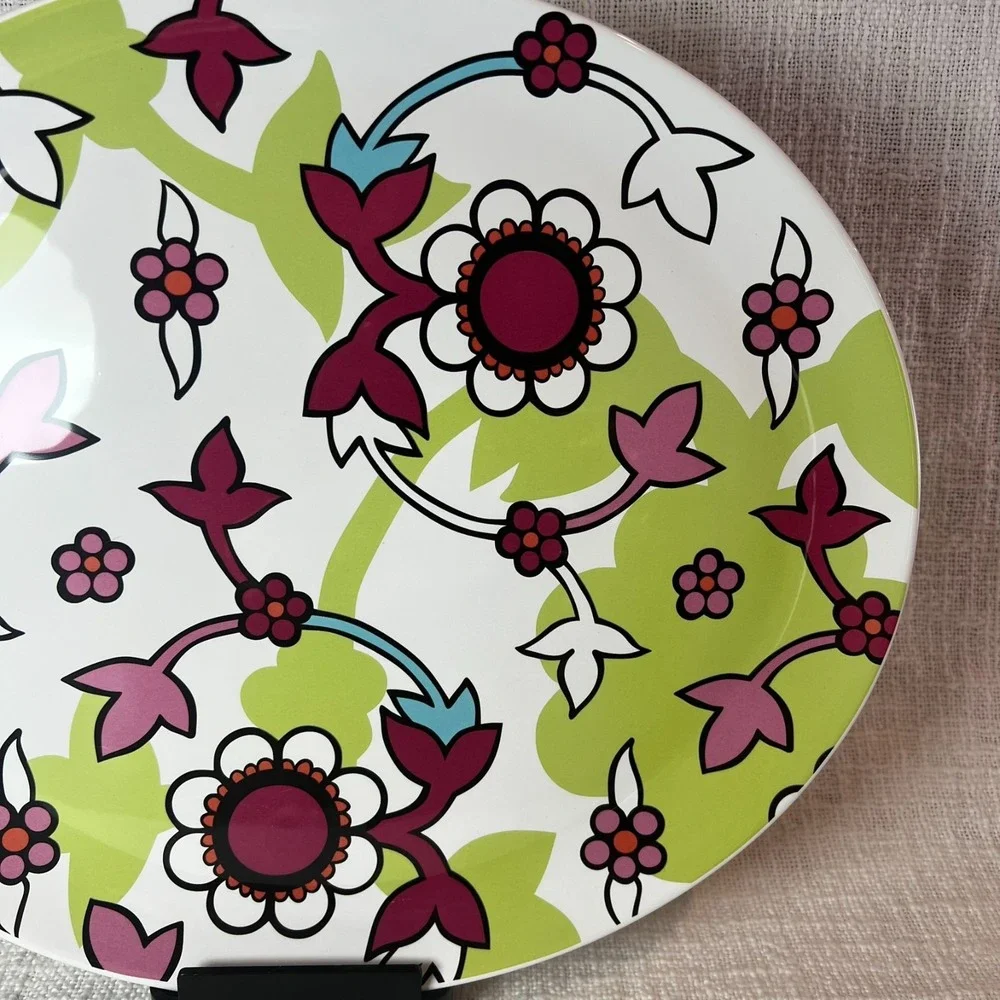 Vintage‎ Ikea Midsommar Floral Ceramic Plate Serving Platter Mid-Century Rare